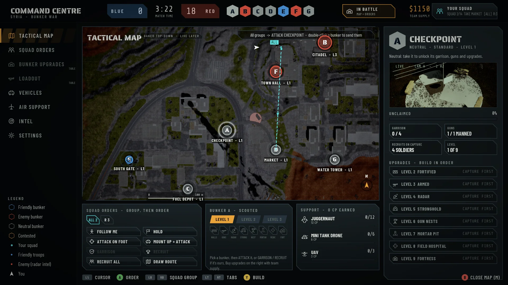 The command centre tactical map